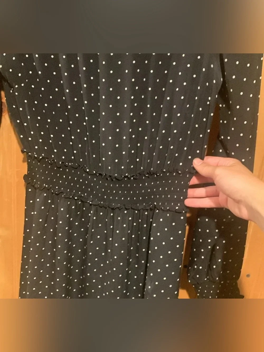 SEZANE Louisa silk polka dot midi dress - Picture 6 of 9